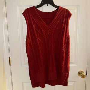Burgundy sweater vest